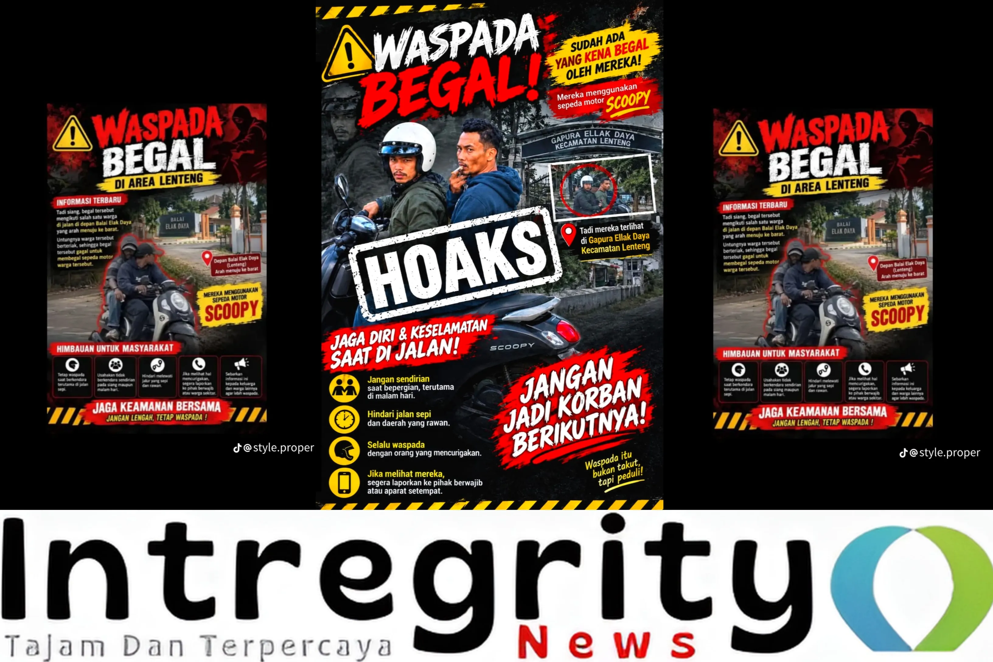 Poster Begal di Ellak Daya Hoax, Polsek Lenteng Telusuri Pembuatnya (Ilustrasi)