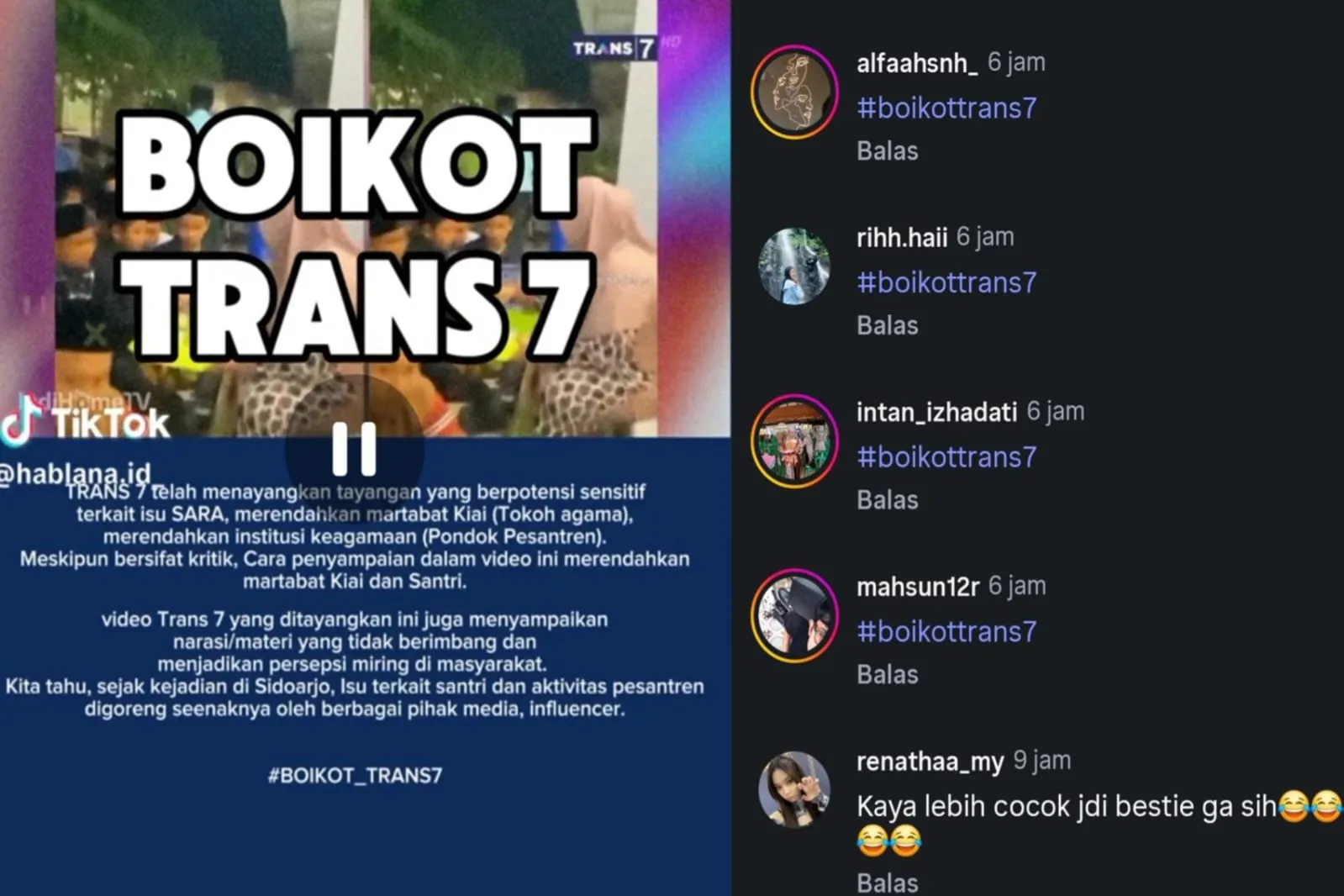 Ramai #BoikotTrans7 di Media Sosial, Berikut Kronologi Lengkapnya (Ilustrasi)