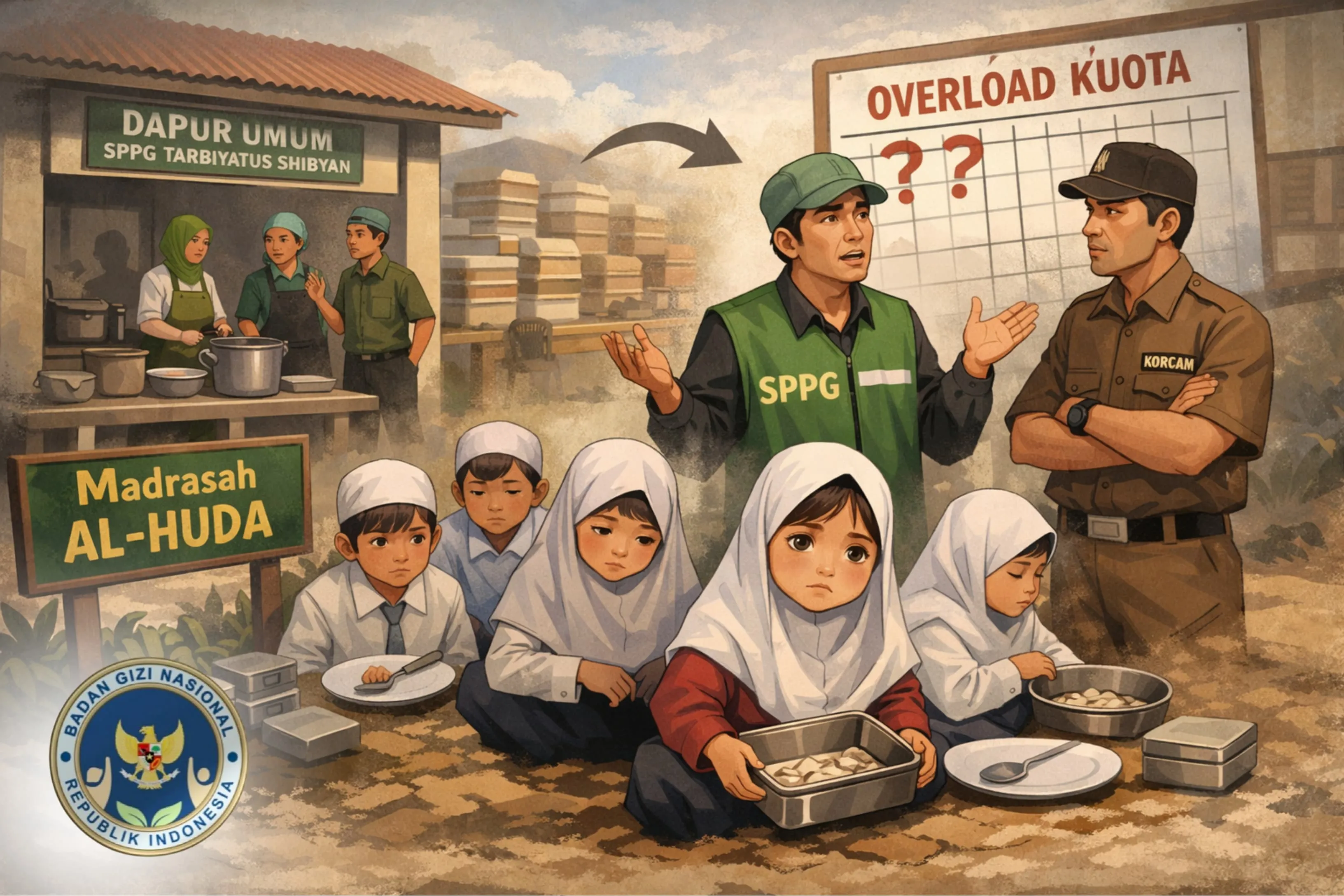 Hak Gizi Siswa Al-Huda Gapura Tertahan, SPPG Tarbiyatus Shibyan Diduga Lalai Jalankan Tugas (Ilustrasi)