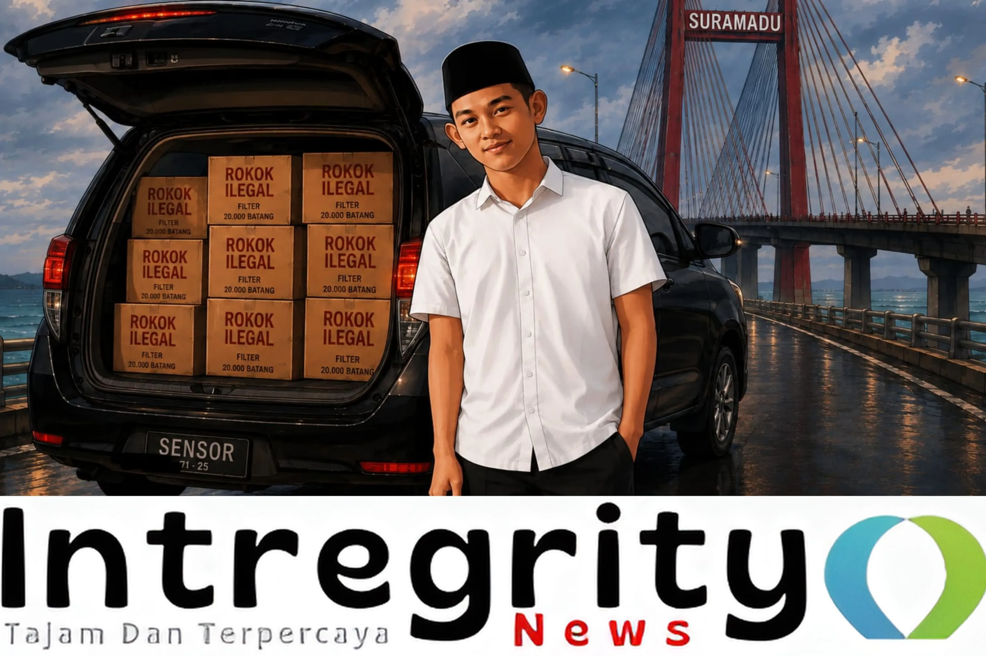 Sempat Diamankan di Jembatan Suramadu, Pemuda Asal Sumenep Diduga Bawa Puluhan Kardus Rokok Ilegal (Ilustrasi)